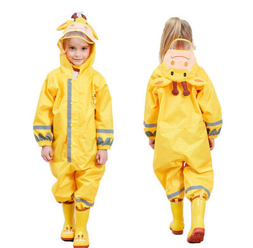 Eco-Friendly Conjoined Raincoat with Pants Children Rain Coat Kids