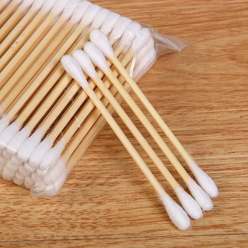 500/100 round Headed Cotton Swabs, Double round Headed Cotton Swabs, Bamboo Sticks, Precision Pointed Cosmetic Nail Tools