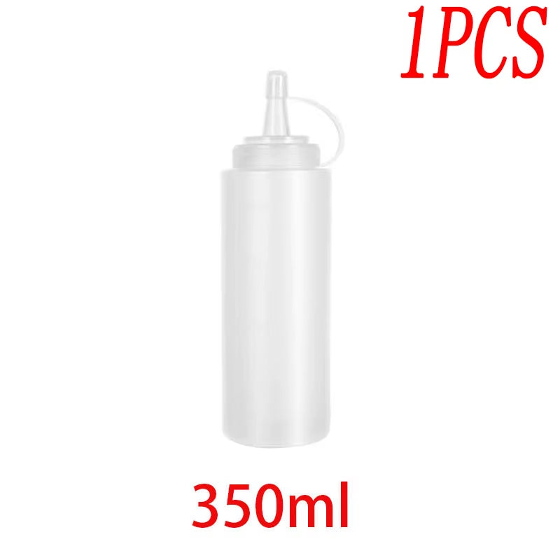 Large Squeeze Condiment Bottles with Nozzles Ketchup Mustard Salad BBQ Sauces Dispenser Squeeze Sauce Bottle Kitchen Gadget