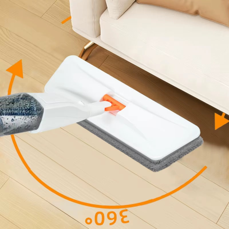 New Large Household Spray Mop with Replaceable Microfiber Pad for Wet and Dry Cleaning Microfiber Pads Rotating Spray Mop Broom