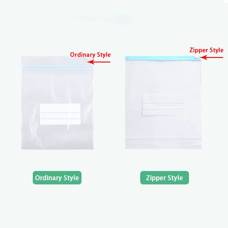 Reusable Zipper Bag Stand up Zip Shut Plastic Freezer Bag Fruit Vegetable Ziplock Kitchen Food Storage Organizer Pouch