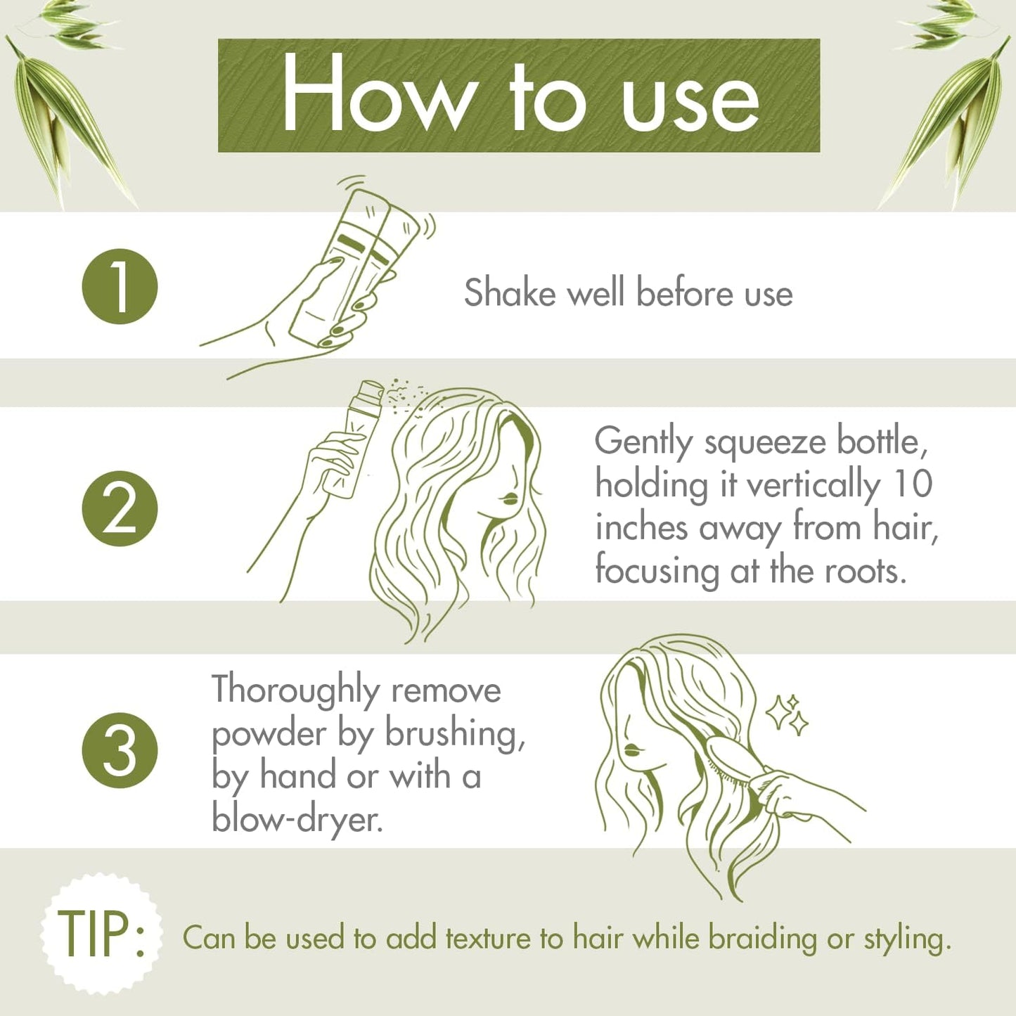 Eco-Friendly Dry Shampoo with Oat Milk 50G