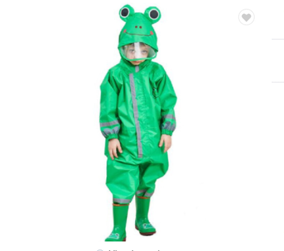 Eco-Friendly Conjoined Raincoat with Pants Children Rain Coat Kids
