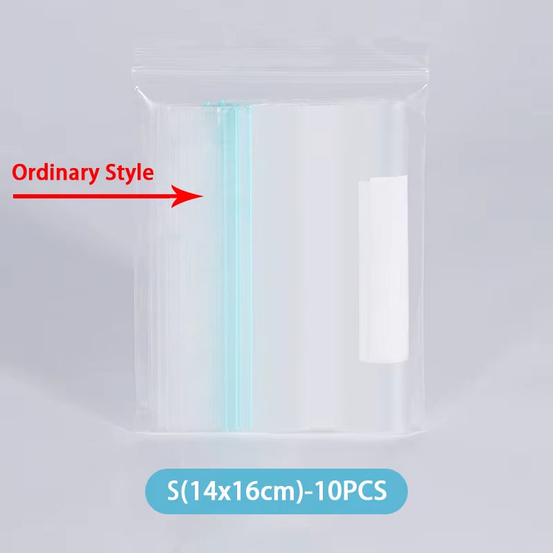 Reusable Zipper Bag Stand up Zip Shut Plastic Freezer Bag Fruit Vegetable Ziplock Kitchen Food Storage Organizer Pouch