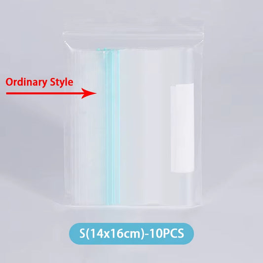 Reusable Zipper Bag Stand up Zip Shut Plastic Freezer Bag Fruit Vegetable Ziplock Kitchen Food Storage Organizer Pouch