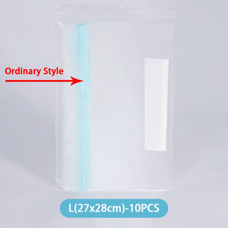 Reusable Zipper Bag Stand up Zip Shut Plastic Freezer Bag Fruit Vegetable Ziplock Kitchen Food Storage Organizer Pouch