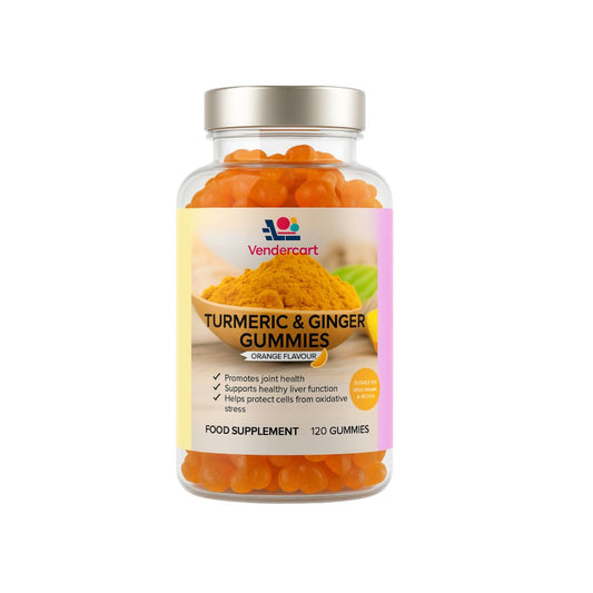 Turmeric & Ginger Gummies 120Ct- Joint Support, Immune Boost, Vegan Friendly