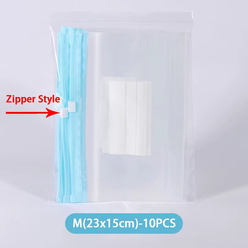 Reusable Zipper Bag Stand up Zip Shut Plastic Freezer Bag Fruit Vegetable Ziplock Kitchen Food Storage Organizer Pouch